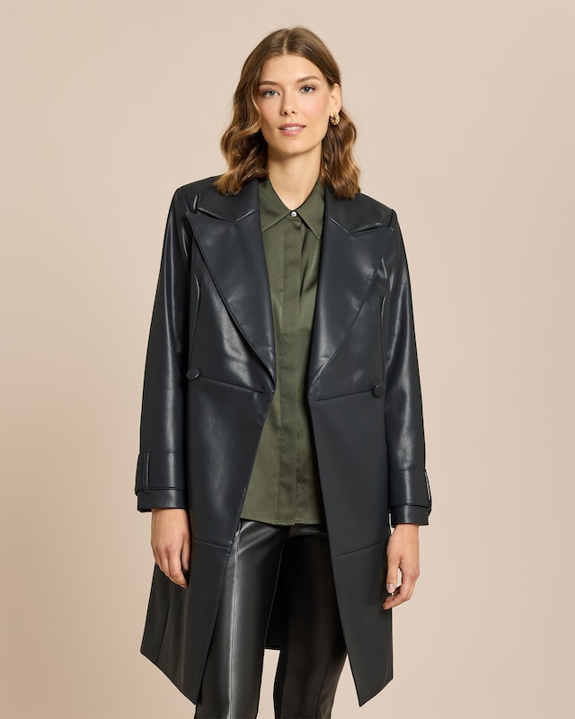 Mantel aus Lederimitat