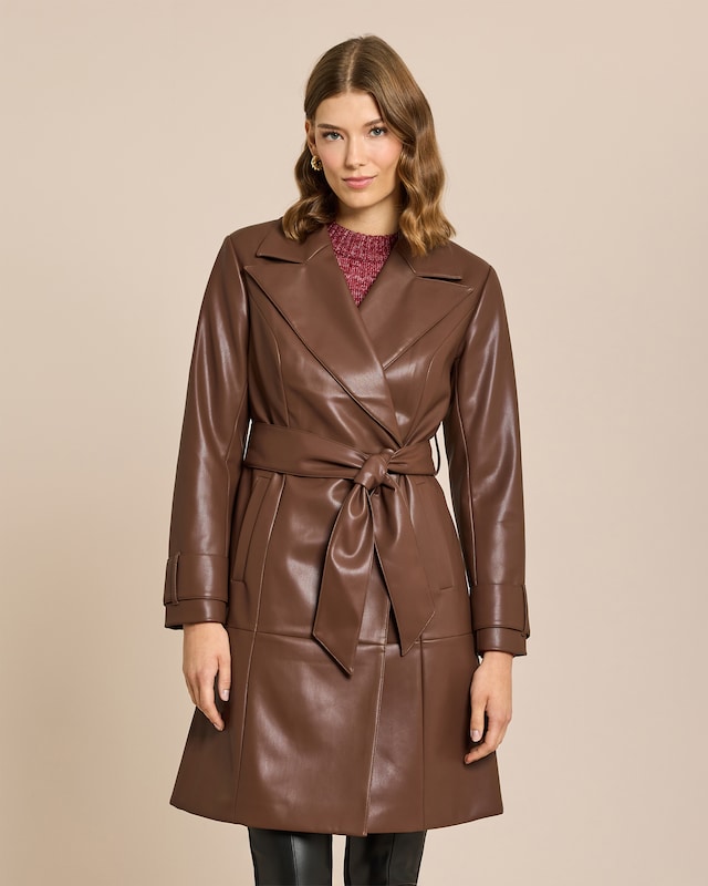 Mantel aus Lederimitat