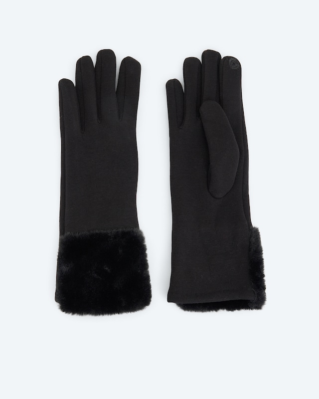 Handschuhe mit Kuschelfell-Besatz