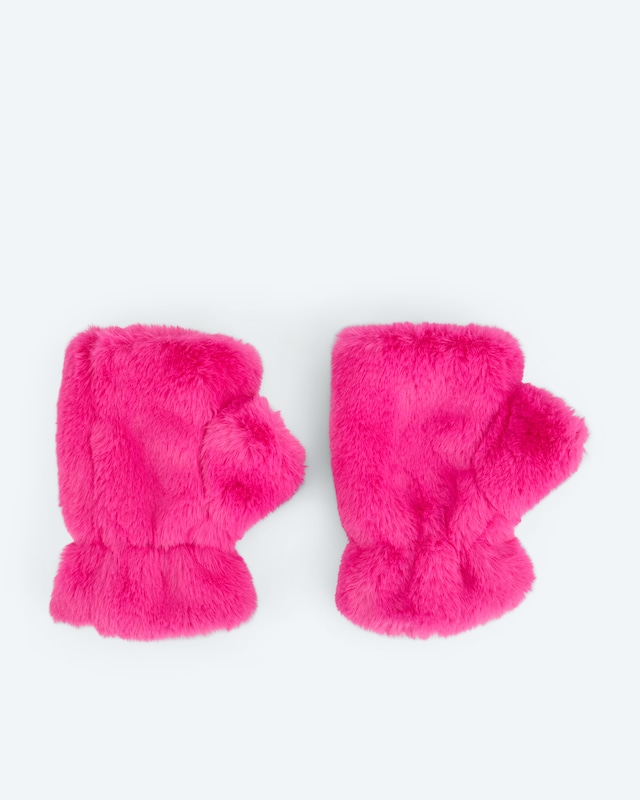Webpelz Halbfinger-Handschuhe