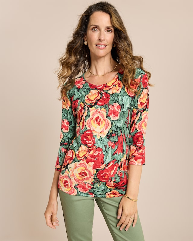 Classic Pullover Blumenmix