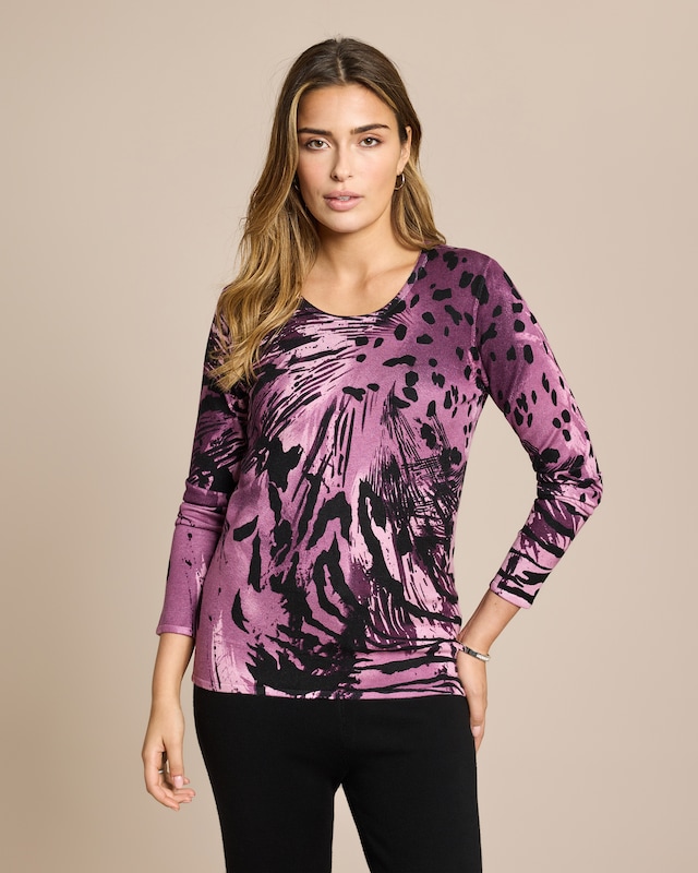 Classic Pullover farbiger Animal