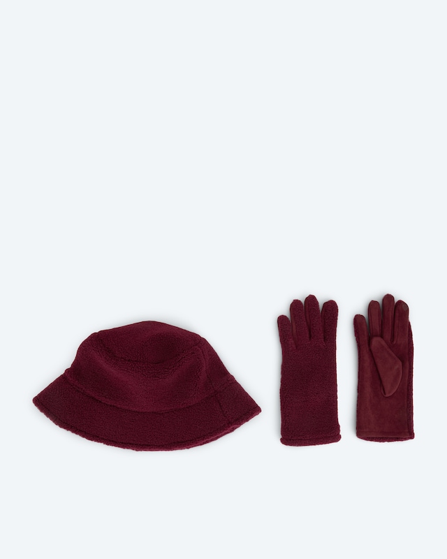 2er Set: Teddy-Hut und -Handschuhe