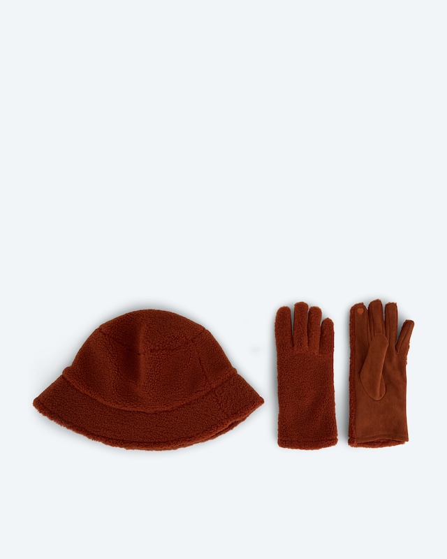 2er Set: Teddy-Hut und -Handschuhe