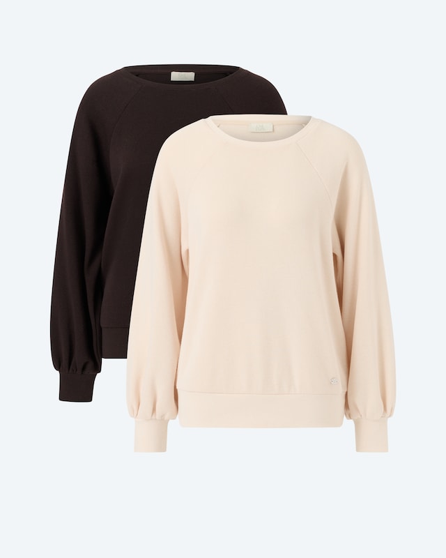 Doppelpack Sweatshirt mit Ballonarm