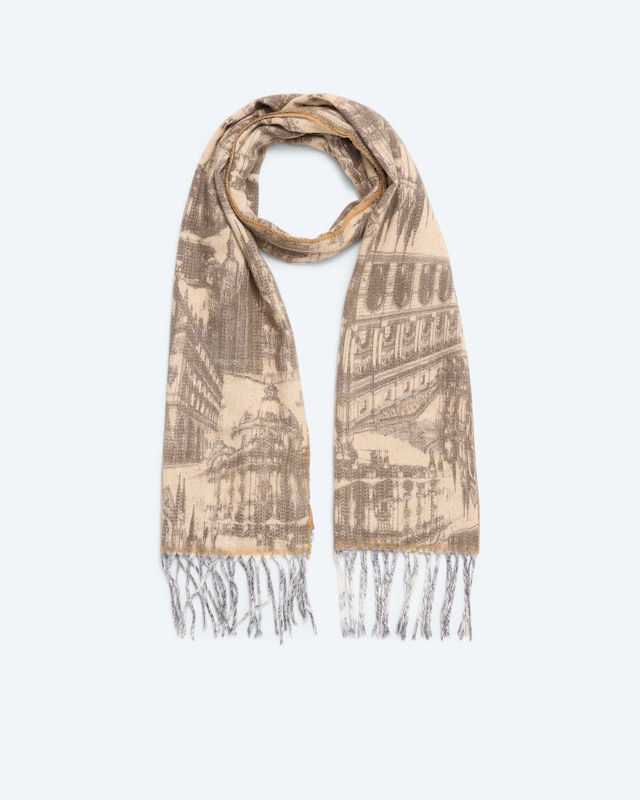 Doubleface-Schal MILANO mit Fransen