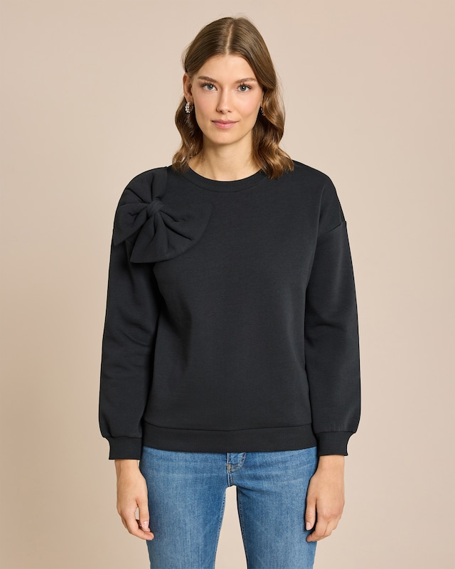 Sweatshirt mit großer Schleife