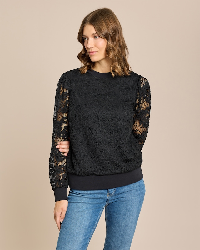 Sweatshirt aus Spitze