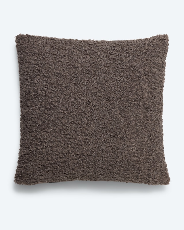 Kissen mit Teddy- / Nubukleder-Optik