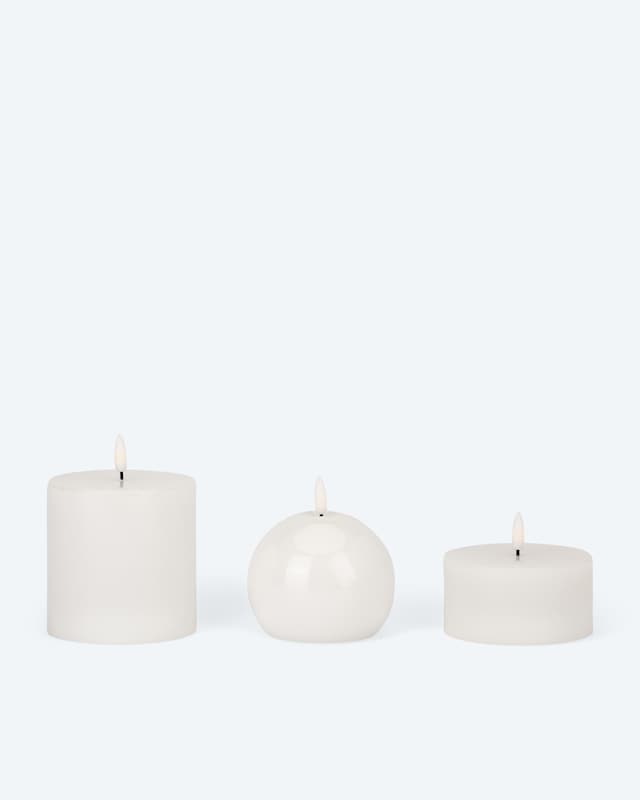 LED-Kerzen-Mix 'Glossy', 3tlg.