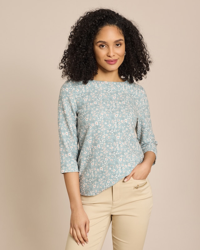 Lux Sweat Ottoman mit Millefleur Druck