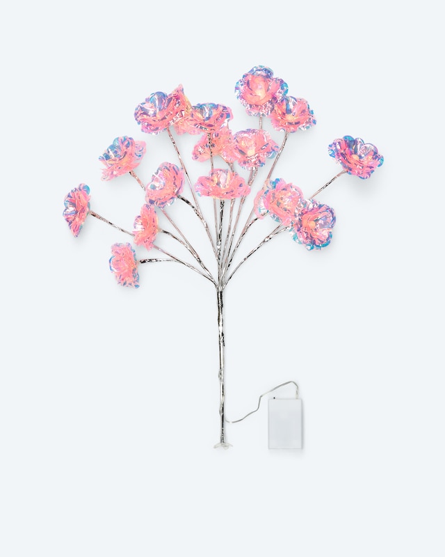 LED-Leuchtzweig 'Regenbogenrosen'