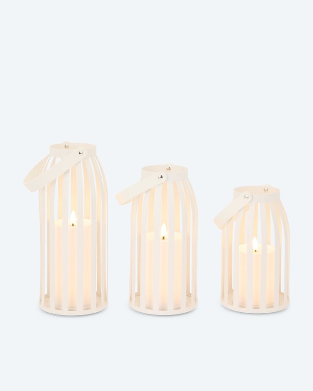 Outdoor Metall-Laternen 'Long Shine', 3tlg.