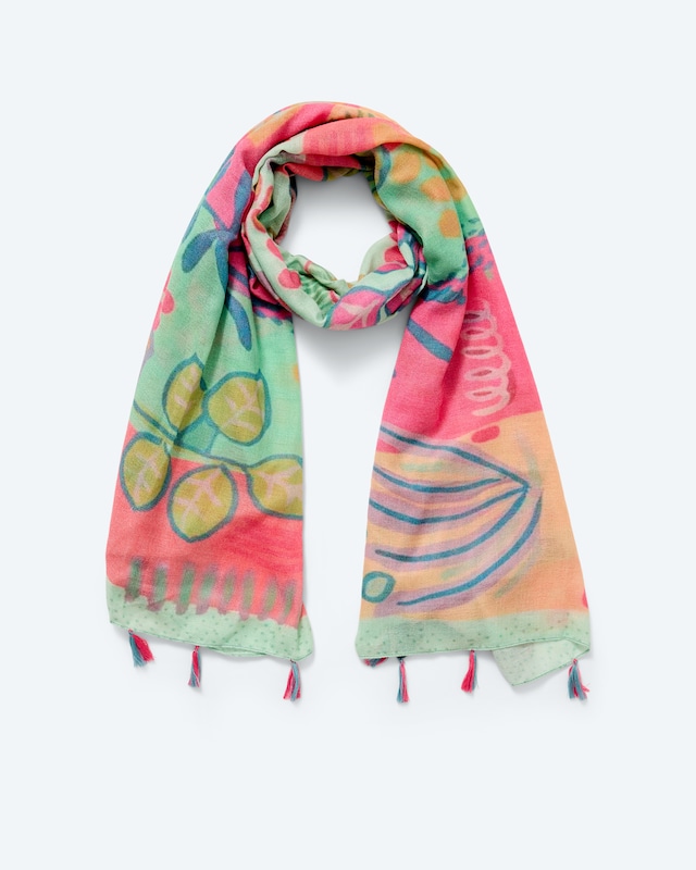 Schal mit Korallendruck