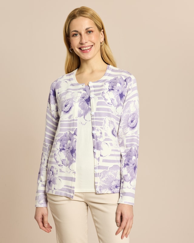 Classic Twin-Set Blumen&Streifen