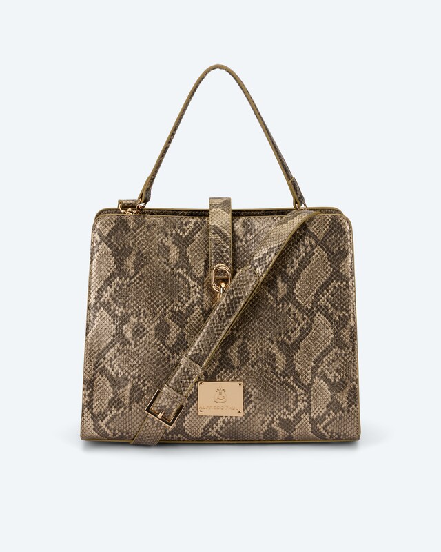 Tasche in Snake-Optik