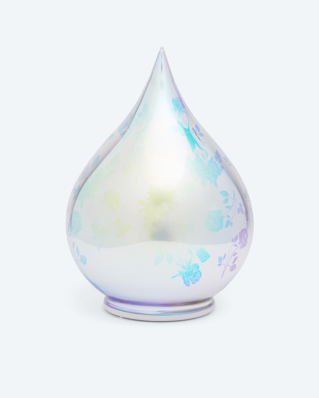 LED-Glastropfen 'Rosen' mit Drehfunktion