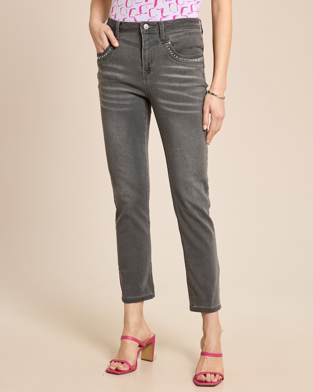 Straight Jeans, cropped