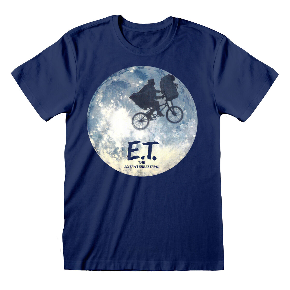 Kurzarm-T-Shirt E.T. Moon Silhouette Blau Unisex - M