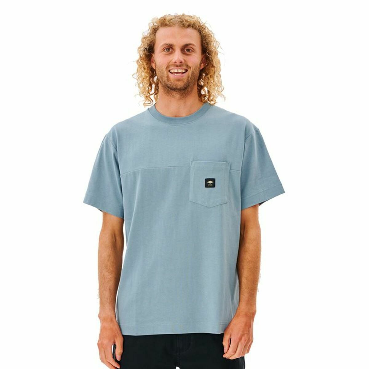 Herren Kurzarm-T-Shirt Rip Curl Pocket Quality Surf  Blau - XL