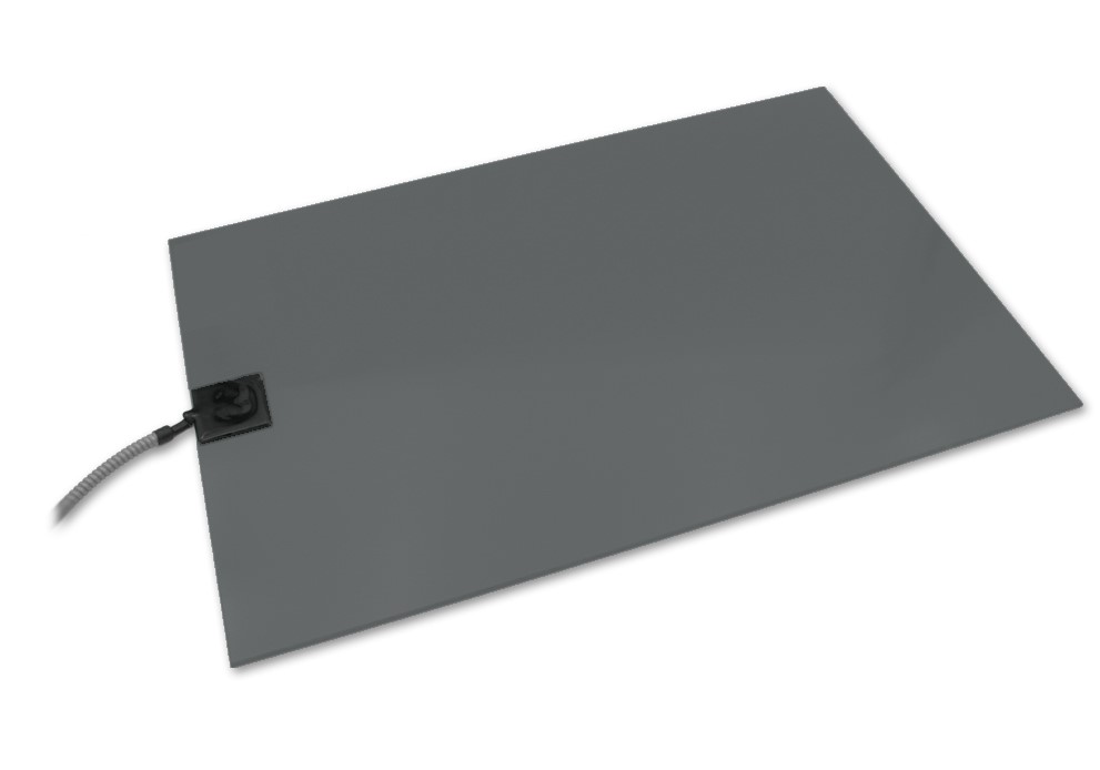 Mobile Wärmeplatte PVC groß 58x81 cm mit Kfz-Stecker und Bissschutz