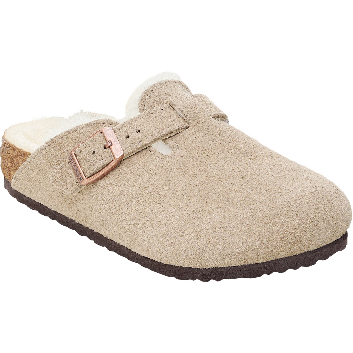 Birkenstock Kinder Boston Shearling Suede Sandale
