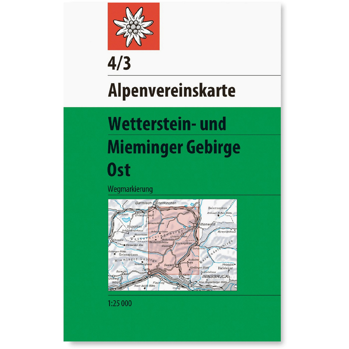 DAV AV-Karte 4/3 Wetterstein- und Mieminger Geb. Ost