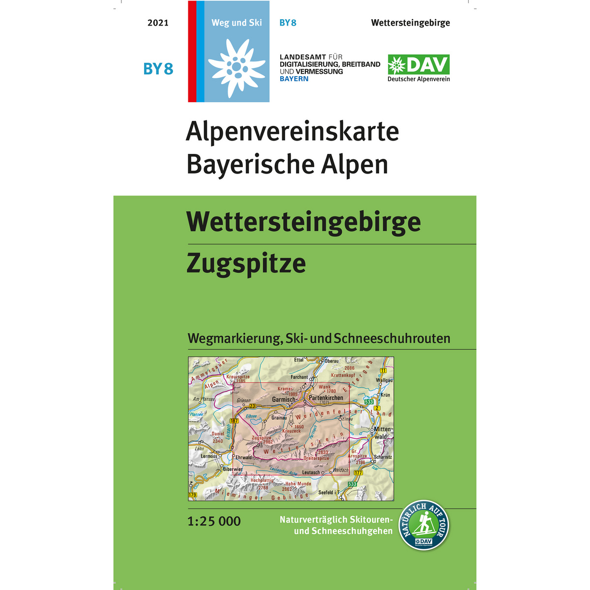 DAV AV-Karte BY 8 Wettersteingebirge, Zugspitze