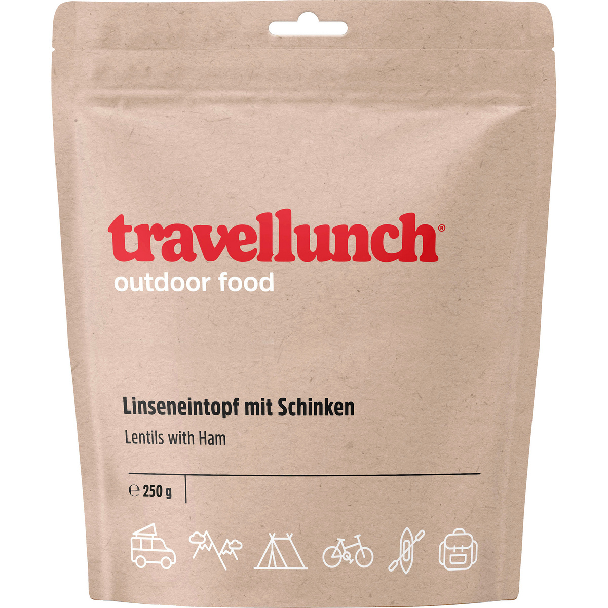 Travellunch Linseneintopf mit Schinken