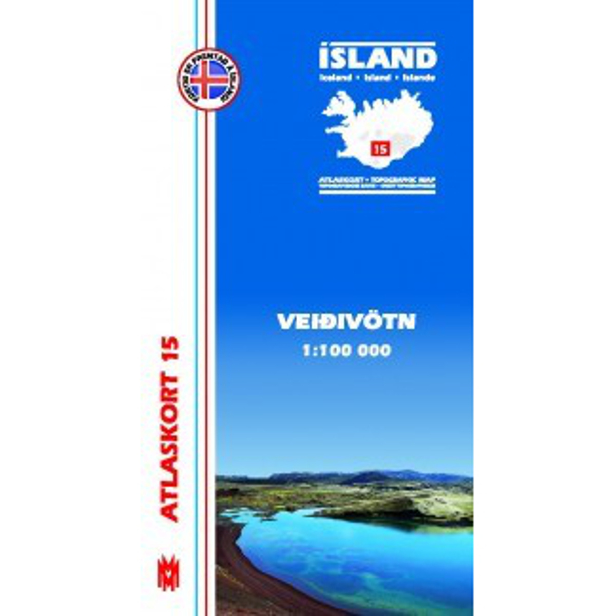 Mal og menning Island Atlaskort 15 Veidivötn