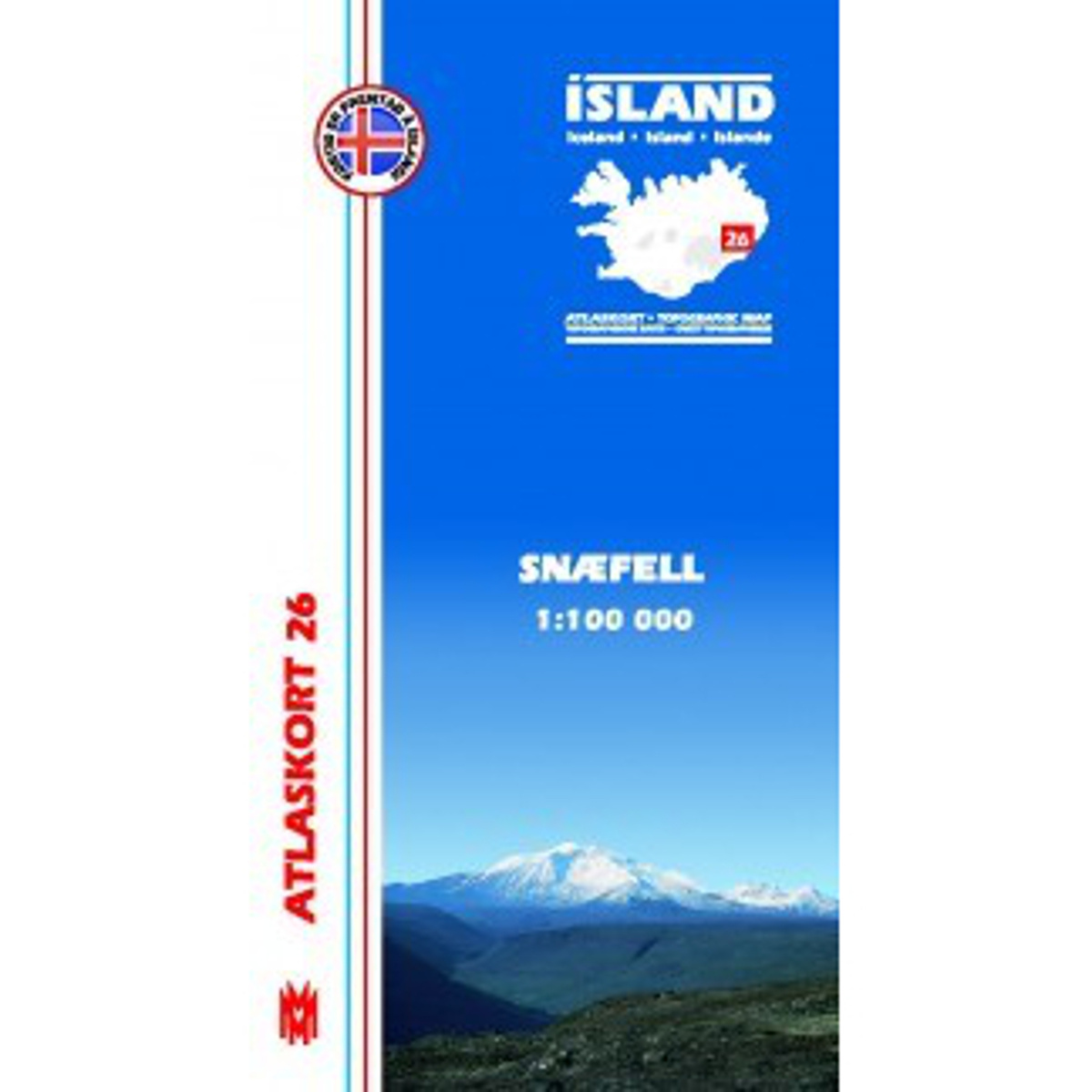 Mal og menning Island Atlaskort 26 Snaefell