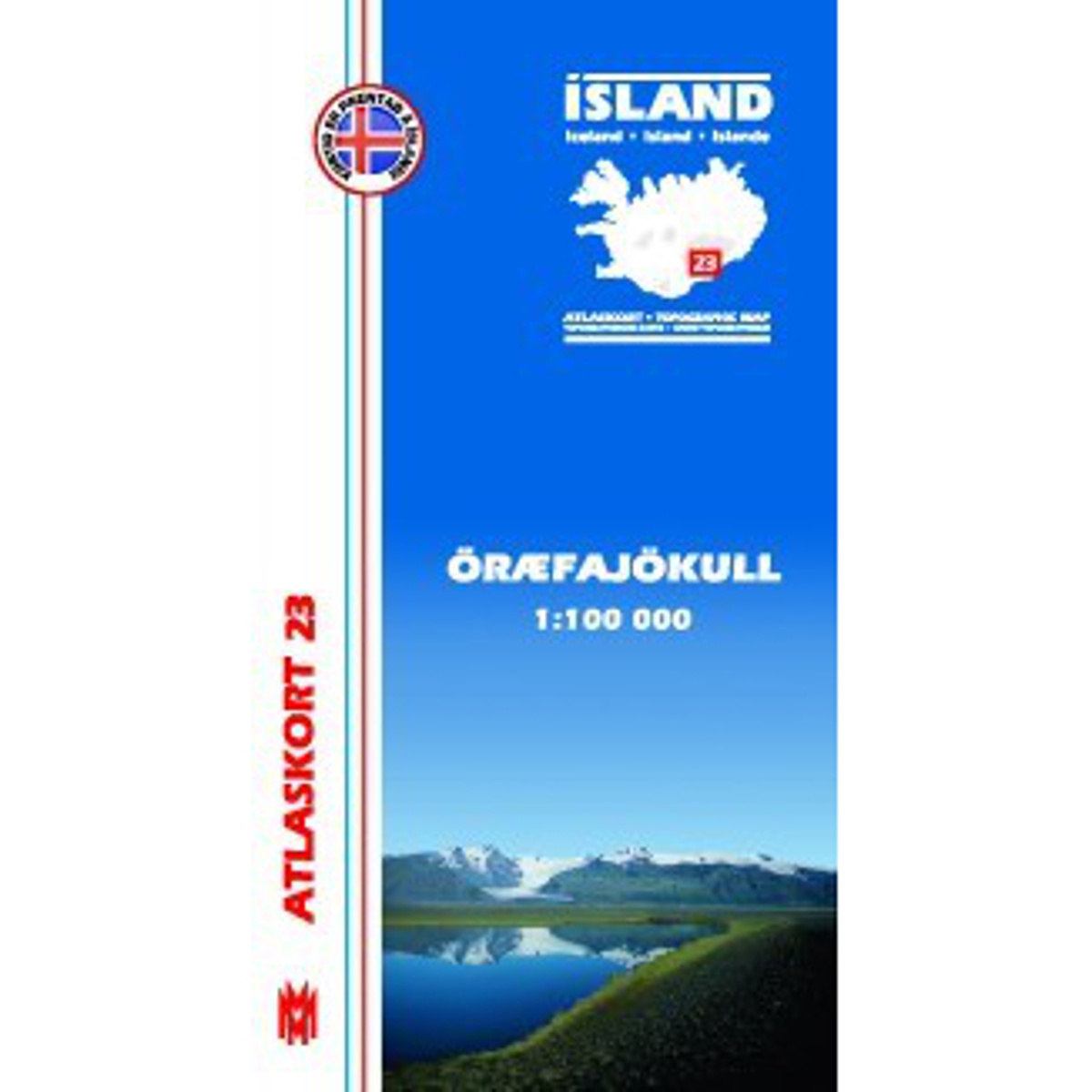 Mal og menning Island Atlaskort 23 Öraefajökull