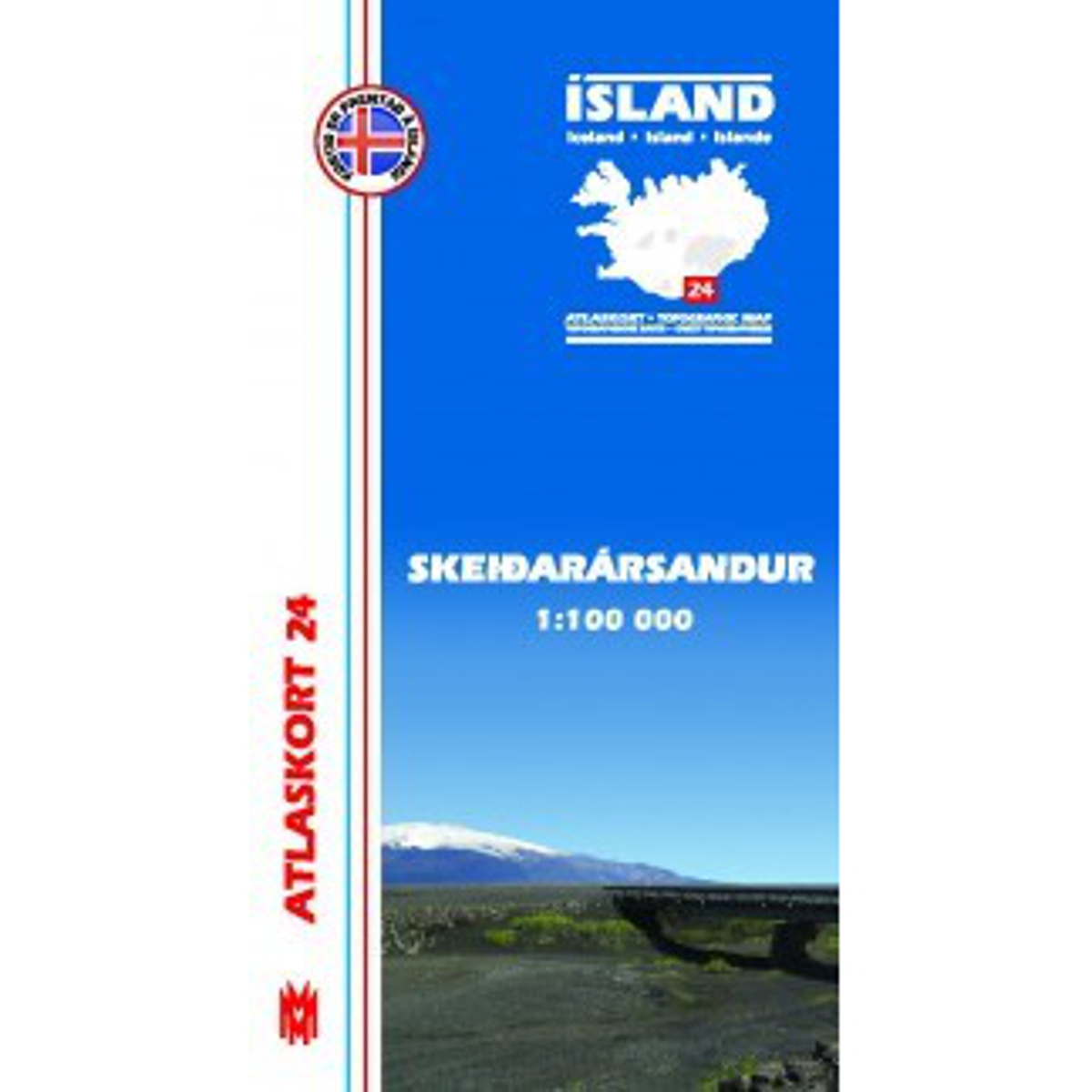 Mal og menning Island Atlaskort 24 Skeidararsandur