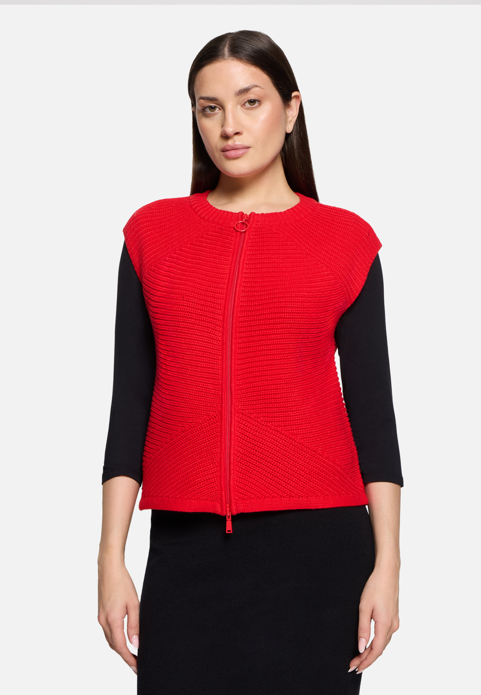 Grobstrickjacke ohne Arm