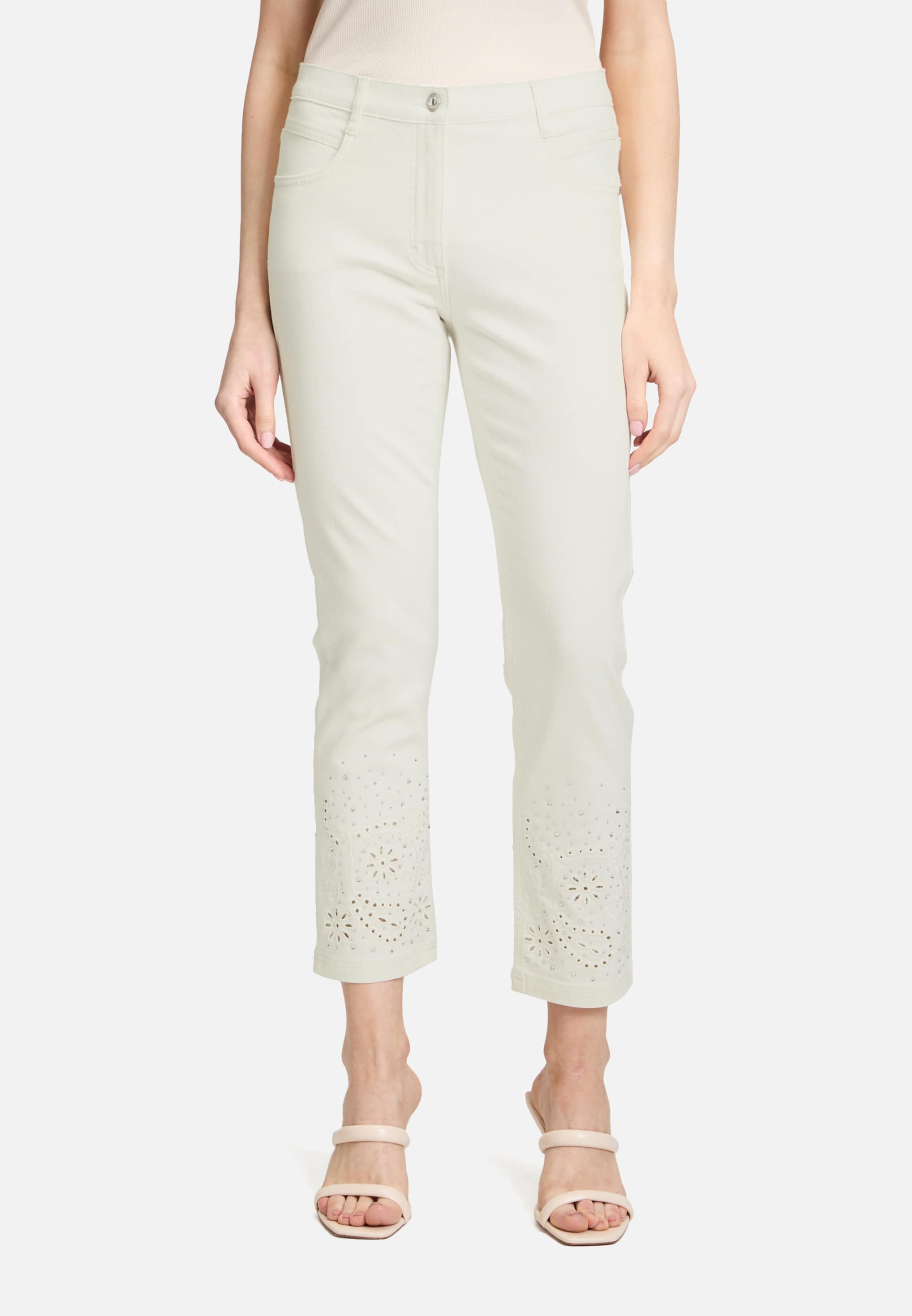 Casual-Hose mit Stickerei