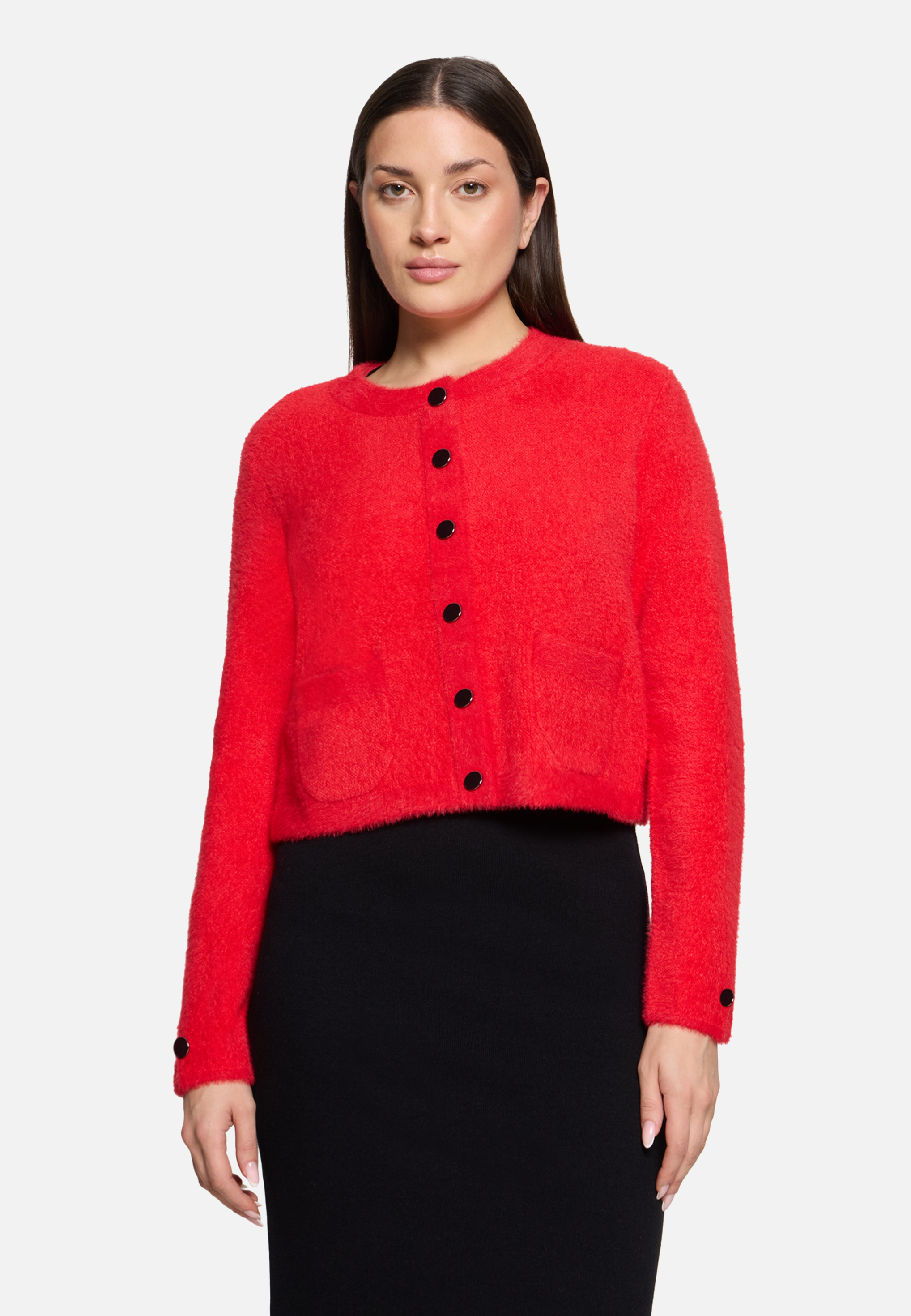 Strick-Cardigan mit aufgesetzten Taschen