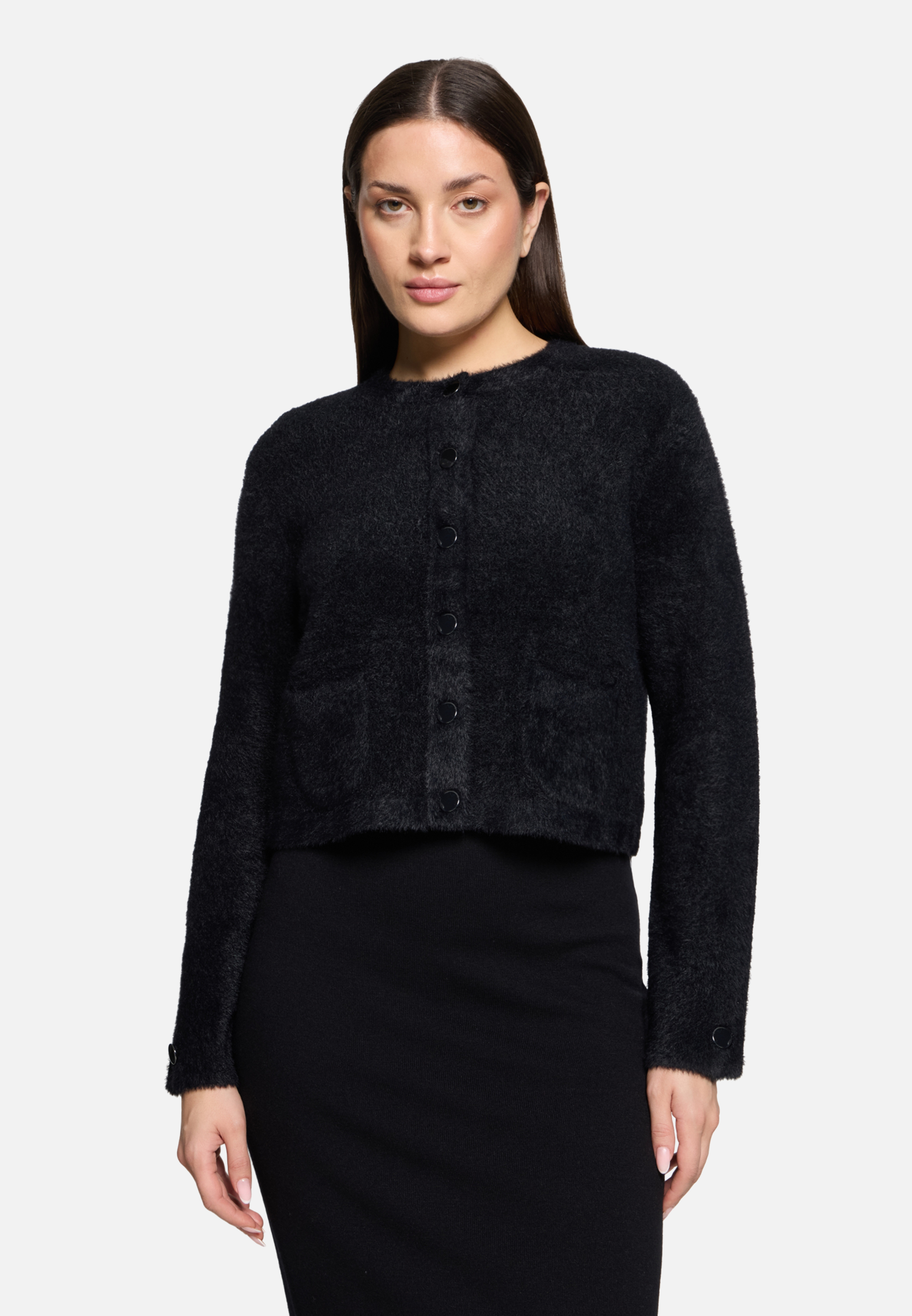 Strick-Cardigan mit aufgesetzten Taschen