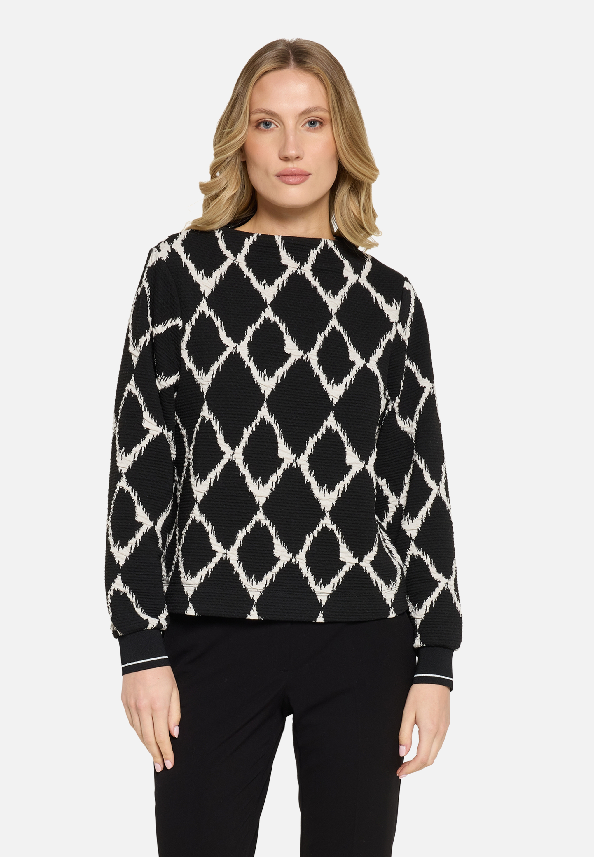 Sweatshirt mit Rippbündchen