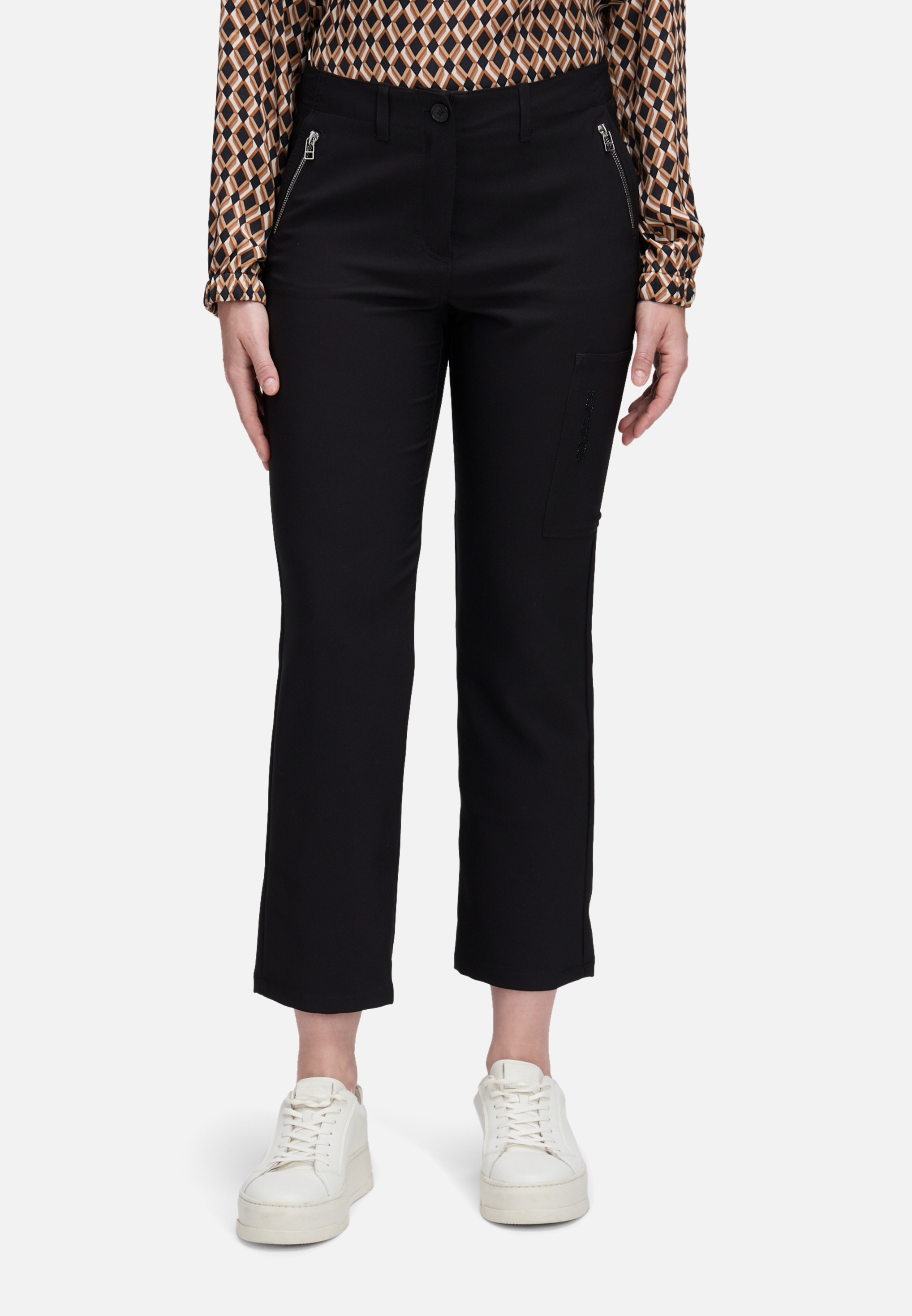 Casual-Hose mit Reißverschluss