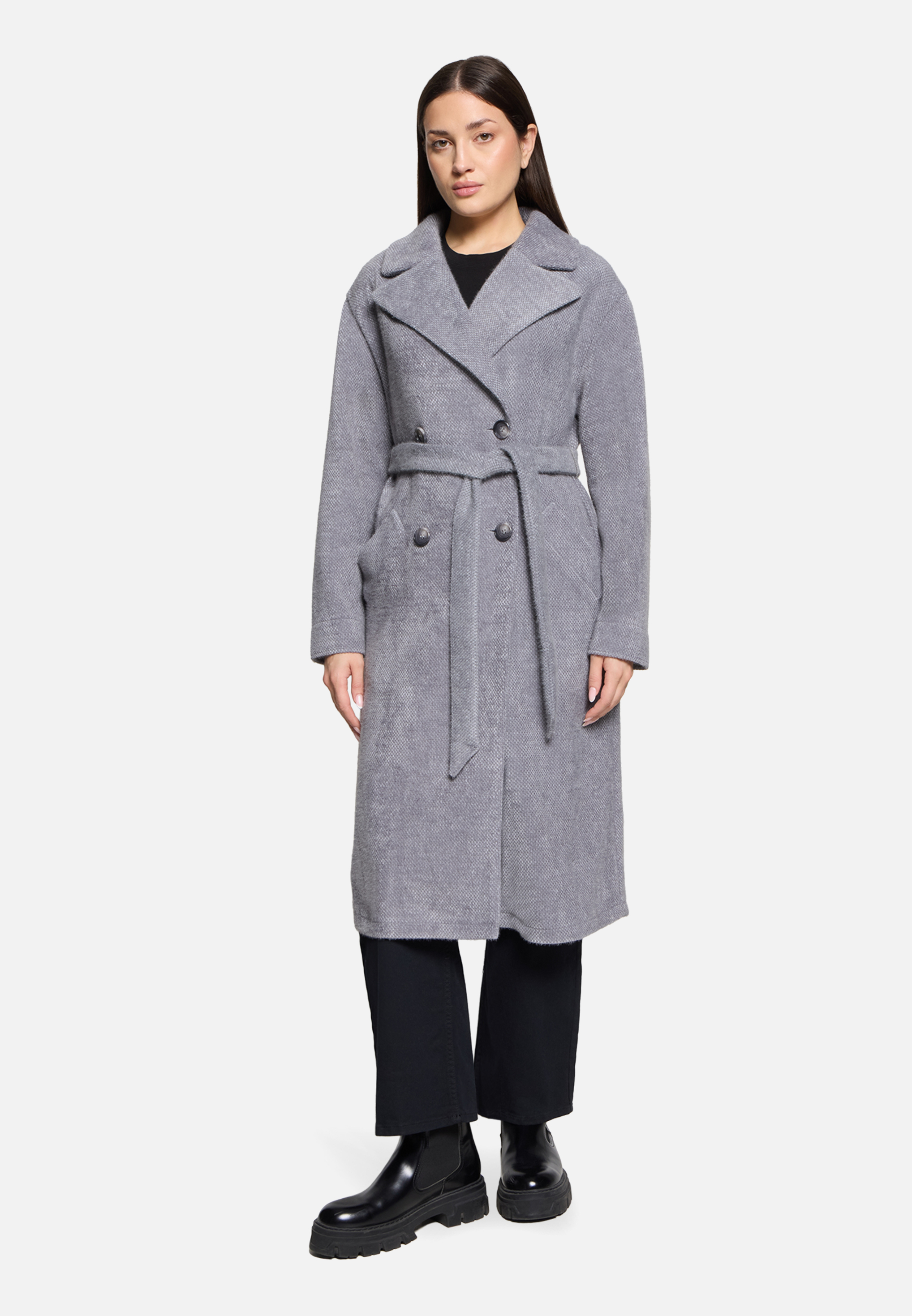 Blazermantel mit Gürtel