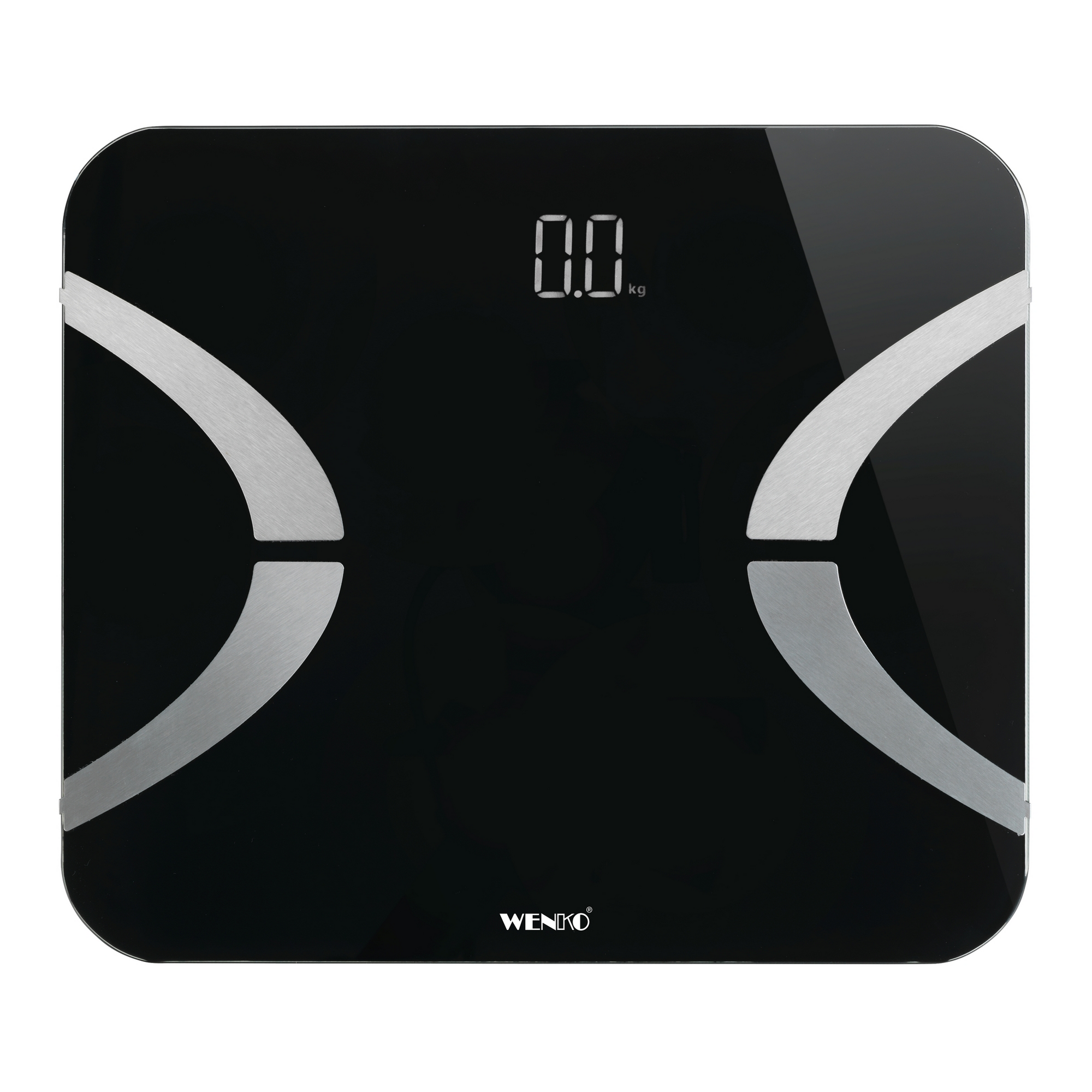 Wenko Analyse-Personenwaage schwarz Bluetooth 30 x 26 cm