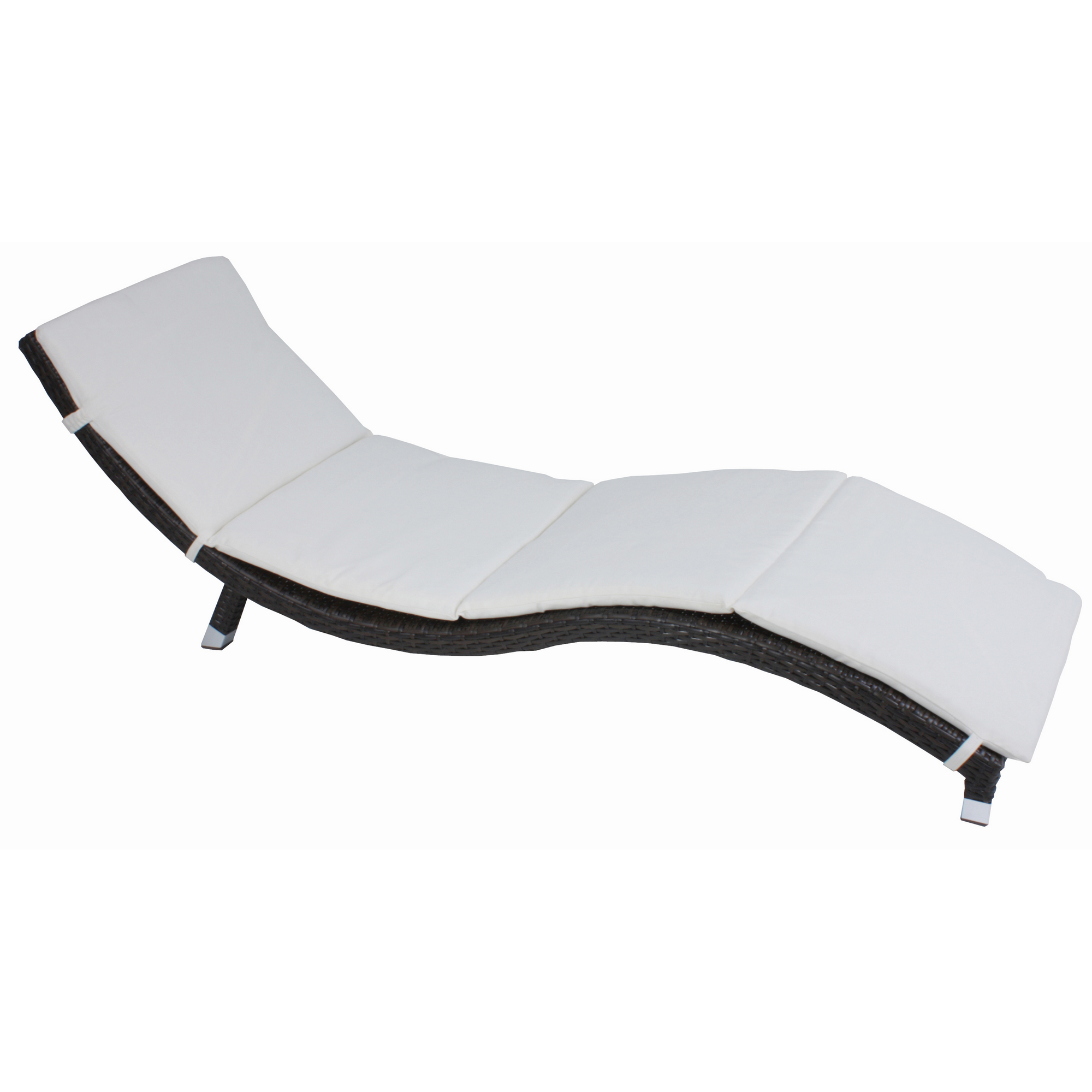 Garden Pleasure Gartenliege 'Caracas' dunkelbraun mit Auflage