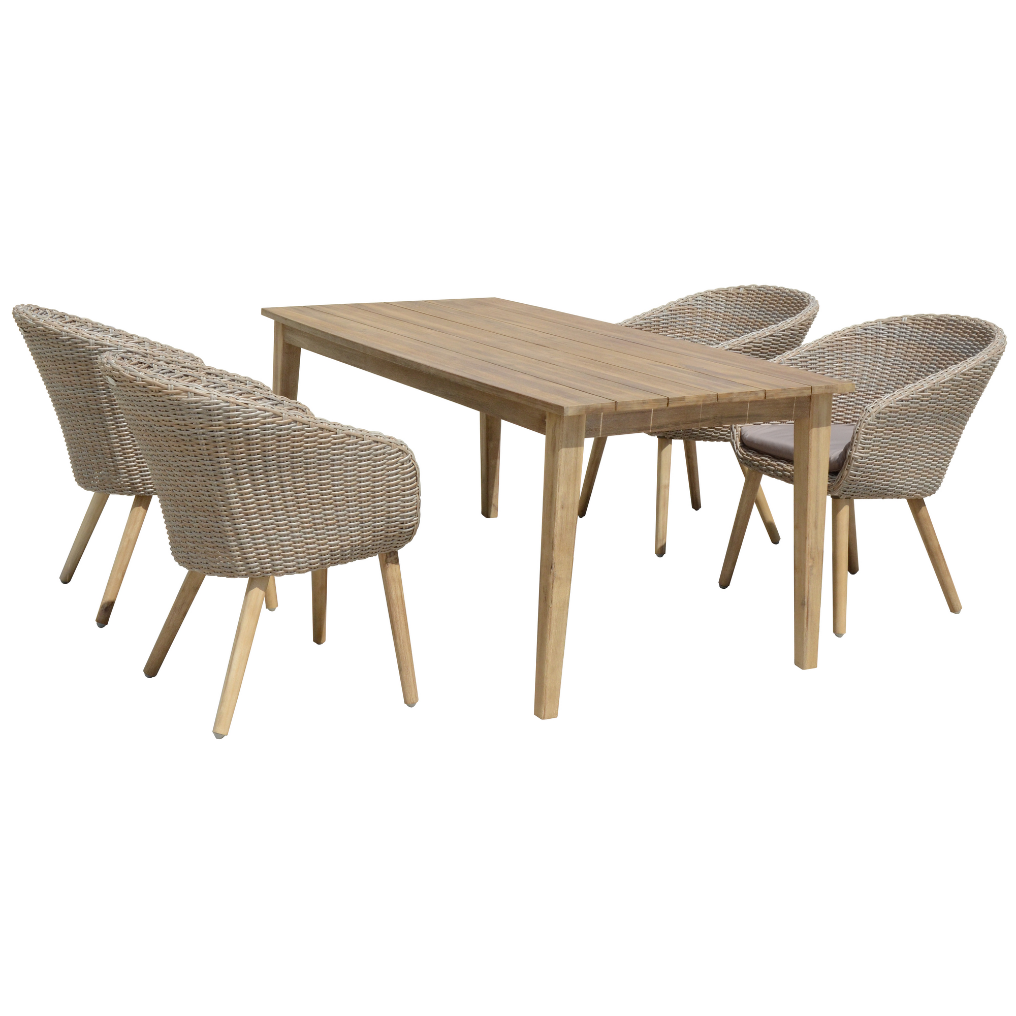 Garden Pleasure Gartenmöbel-Set 'Visalia' braun 5-teilig