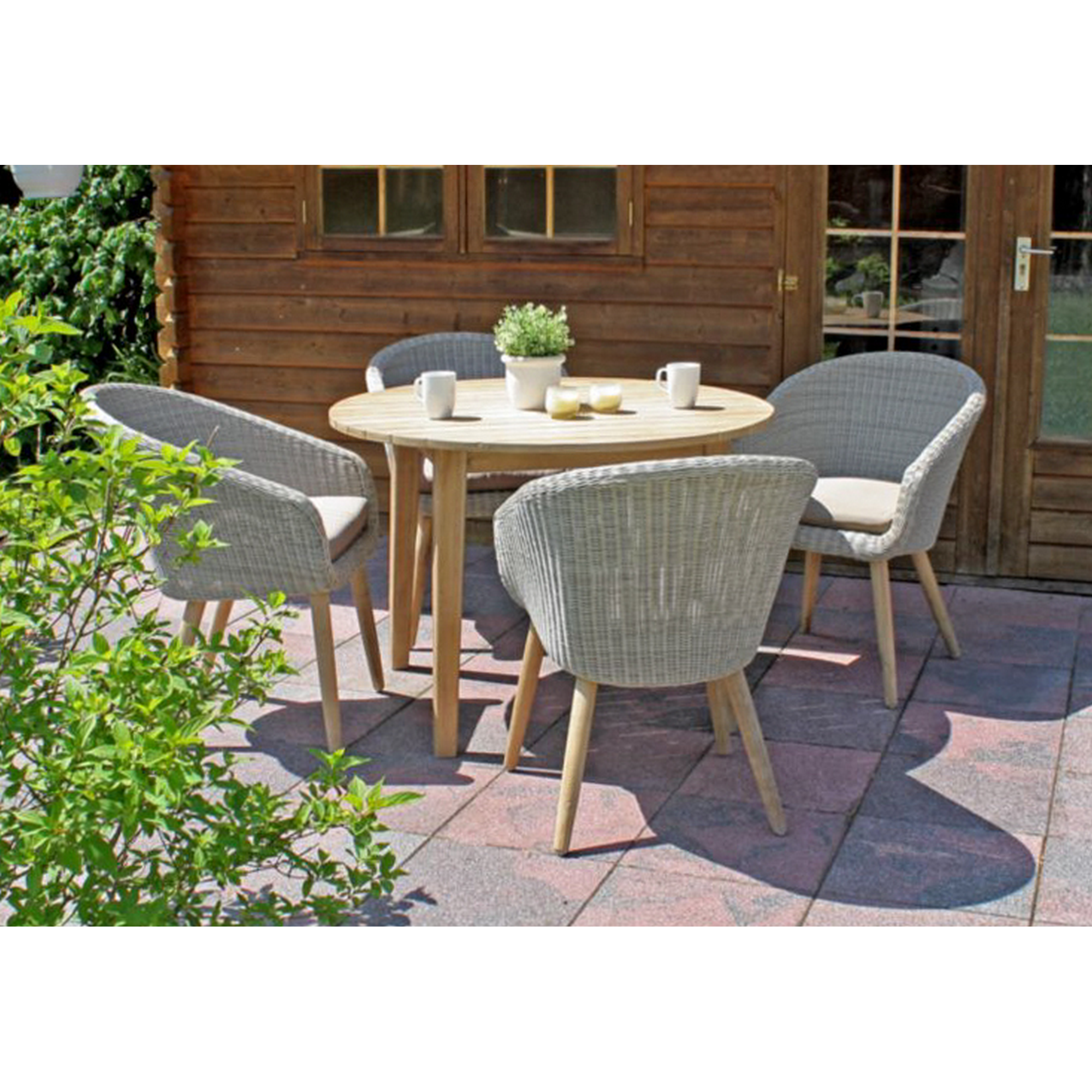 Garden Pleasure Gartenmöbel-Set 'Arvada' braun 5-teilig