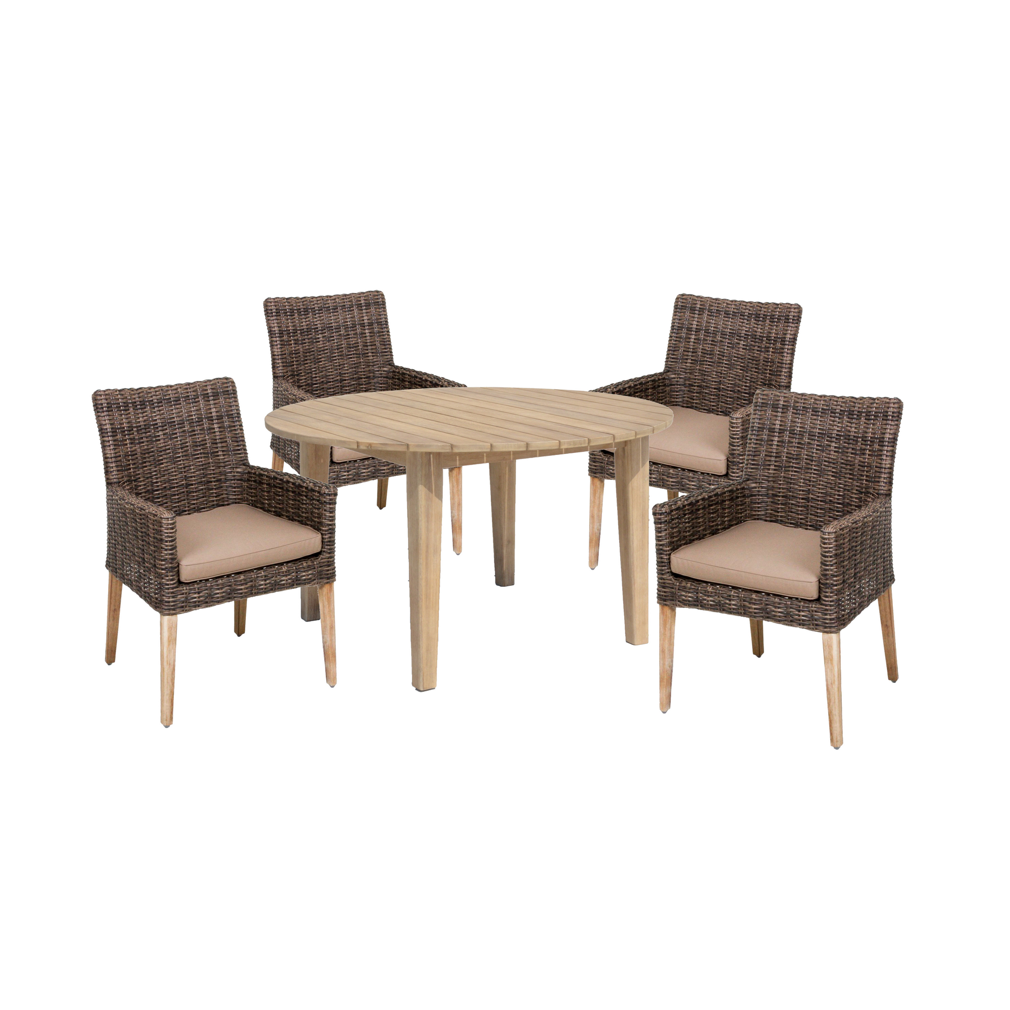 Garden Pleasure Gartenmöbel-Set 'Norvell/Arvada' braun 5-teilig