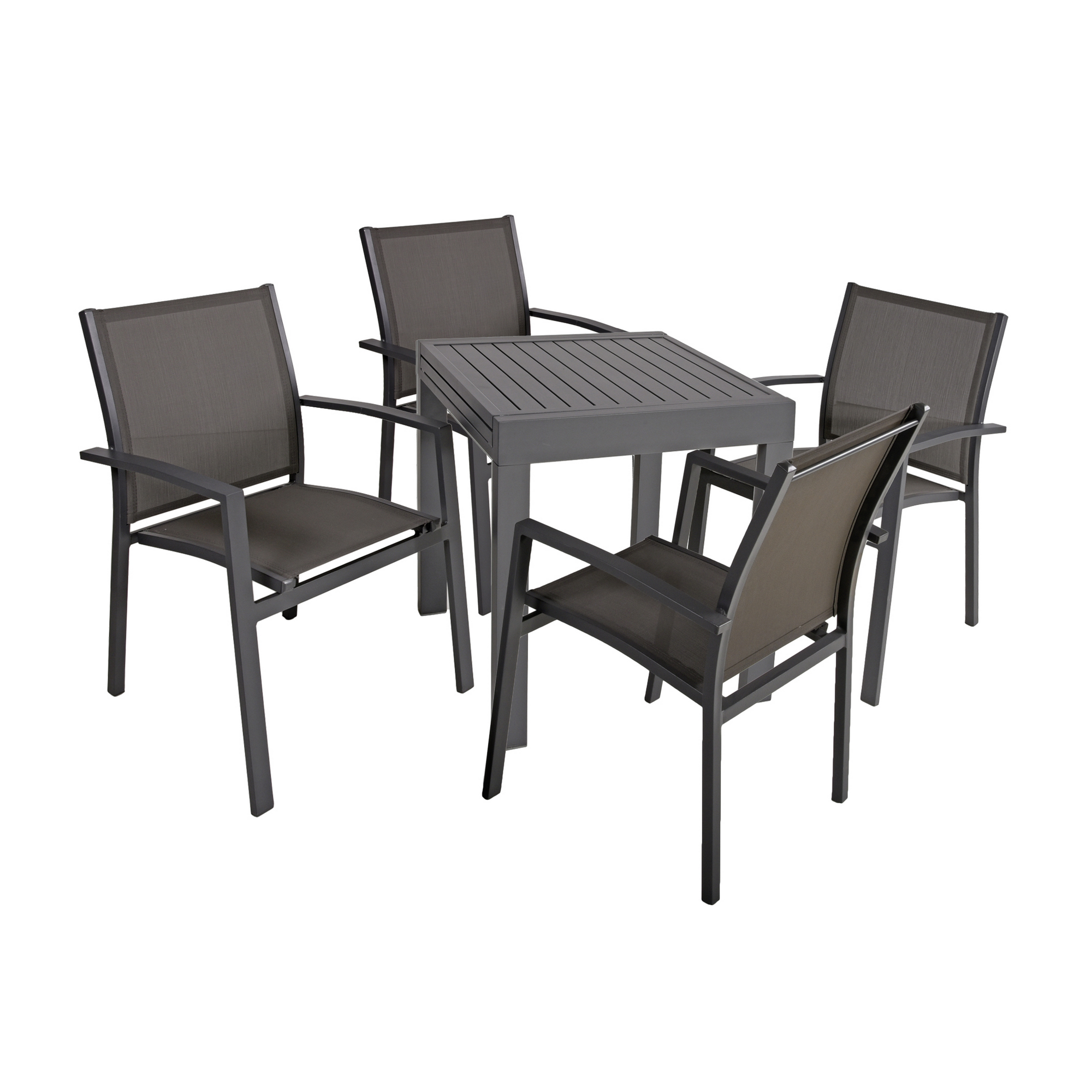 Garden Pleasure Gartenmöbel-Set 'Elena' schwarz 5-teilig