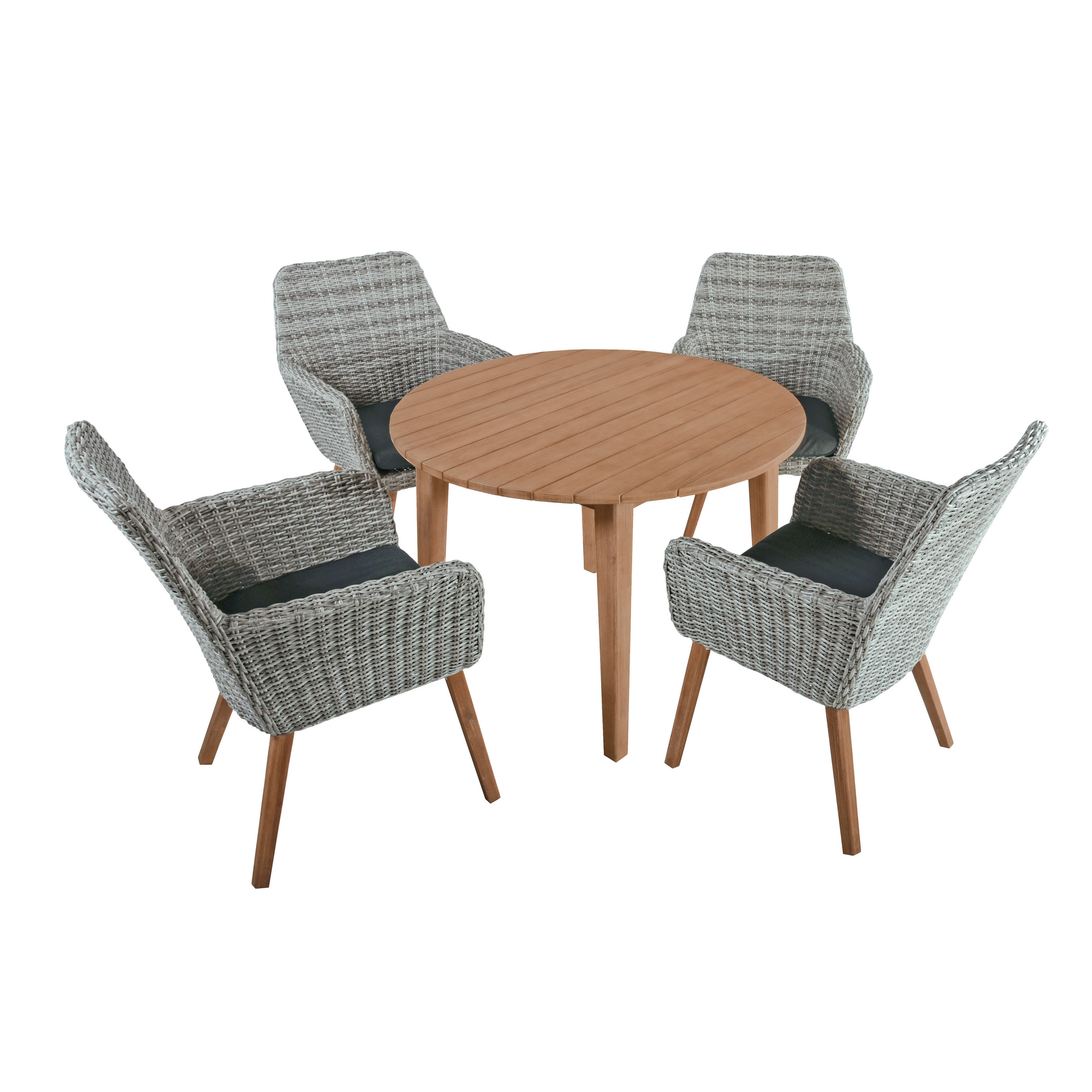 Garden Pleasure Gartenmöbel-Set 'Rapallo/Arvada' braun 5-teilig