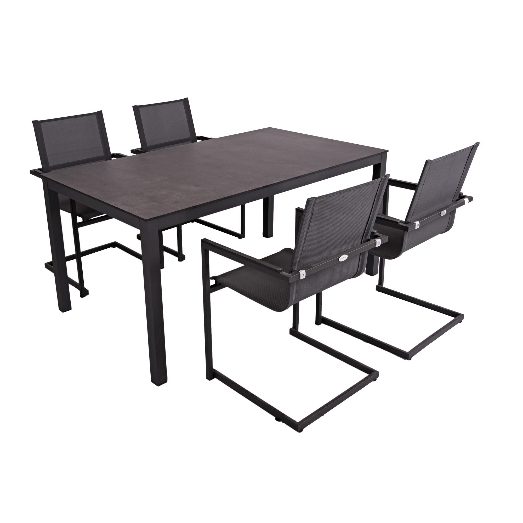 Garden Pleasure Gartenmöbel-Set 'Sophia' schwarz 5-teilig