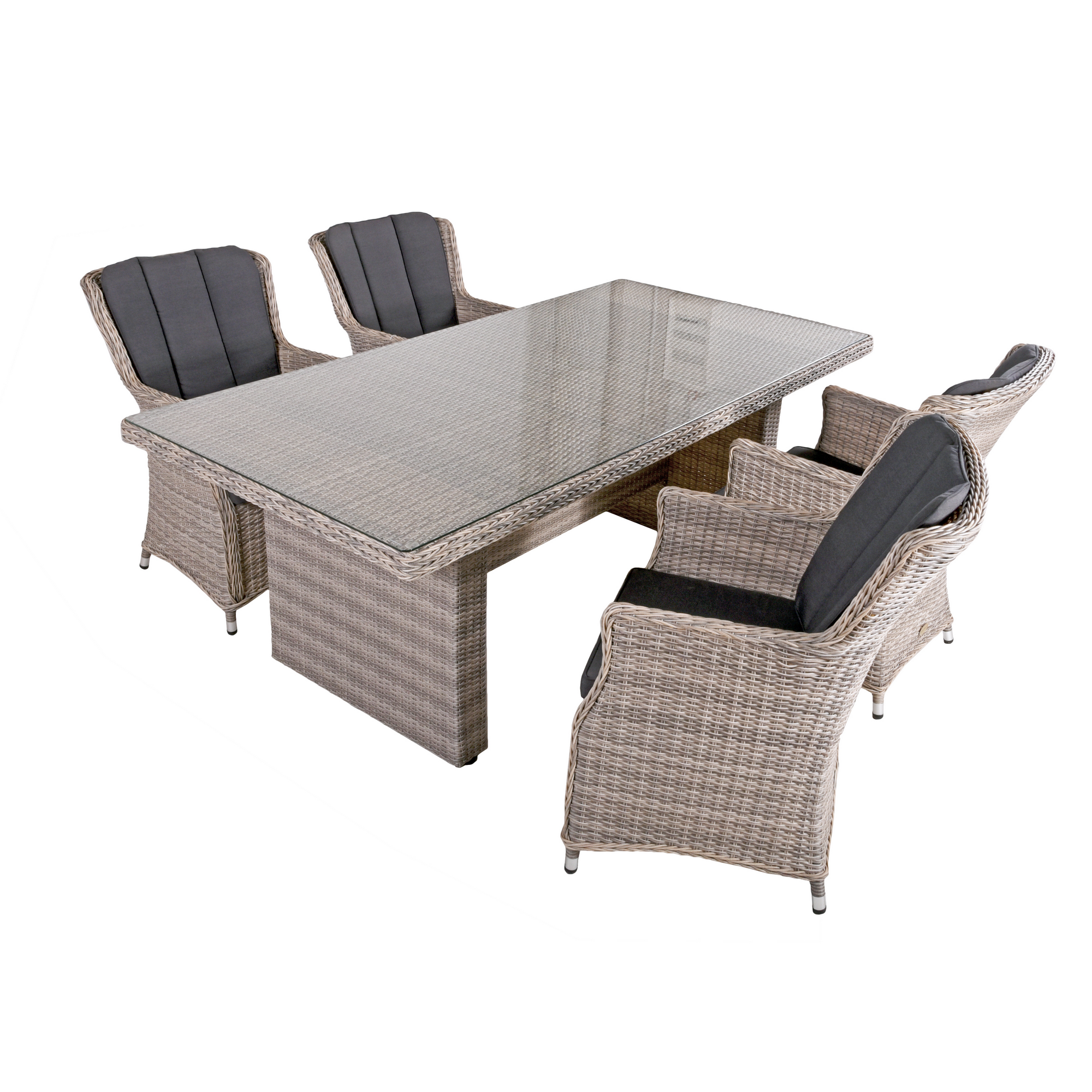 Garden Pleasure Gartenmöbel-Set 'Dijon' grau 5-teilig