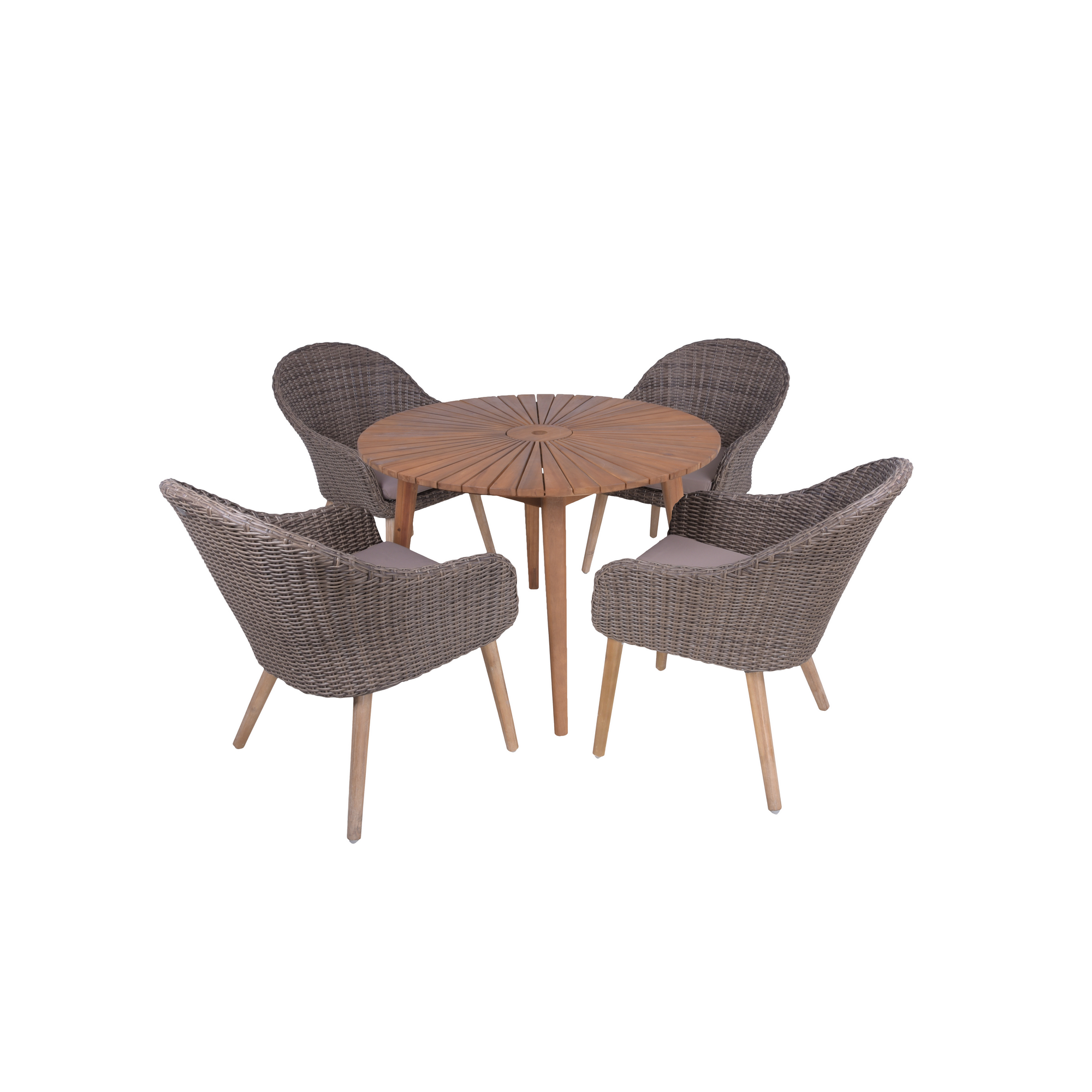 Garden Pleasure Gartenmöbel-Set 'Fremont/Pueblo' braun 5-teilig